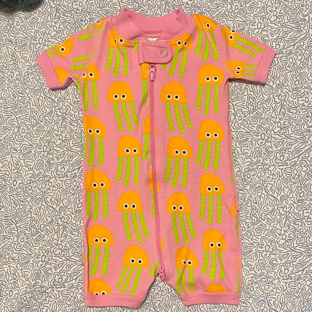 Hanna Andersson neon jellyfish onesie
